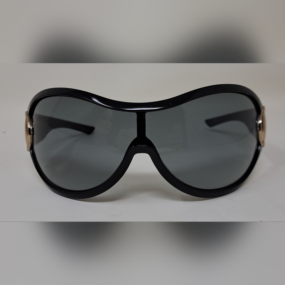 Gucci Women's Sunglasses Vintage Y2K Wrap Black Gray Gold Horsebit GG2561/S - Picture 8 of 16